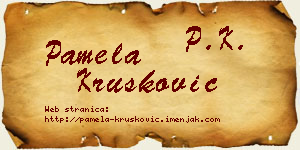Pamela Krušković vizit kartica